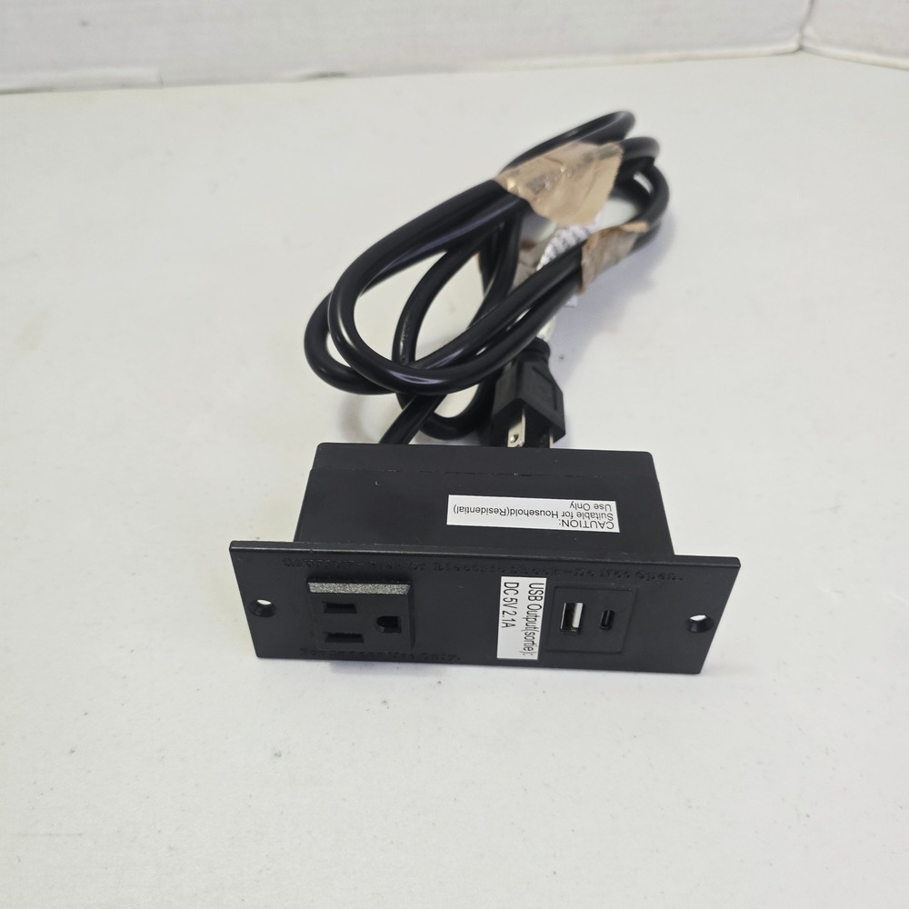 Recessed Flush Mount Power Strip with 1 AC Outlet & 1 USB-A 1 USB-C Port